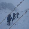 Climbing the mountain. winter skills scotland